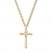 Diamond Cross Necklace 1/4 ct tw Round-cut 10K Yellow Gold