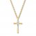 Diamond Cross Necklace 1/4 ct tw Round-cut 10K Yellow Gold