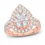 Multi-Diamond Engagement Ring 2 ct tw Round-cut 14K Rose Gold