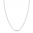 Curb Chain Necklace 2.7mm 14K White Gold 16"