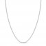 Curb Chain Necklace 2.7mm 14K White Gold 16"