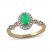 Emerald & Diamond Ring 1/5 ct tw 10K Yellow Gold