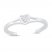 Diamond Accent Heart Toe Ring Sterling Silver