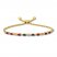 Le Vian Sapphire/Ruby Bolo Bracelet 1/5 ct tw Diamonds 14K Gold