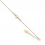 Puffed Heart Anklet 14K Tri-Color Gold
