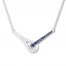 Love + Be Loved Lab-Created Sapphire Necklace Sterling Silver