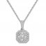 Diamond Necklace 3/4 ct tw 10K White Gold