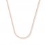 Wheat Chain Necklace 14K Rose Gold 24" Length