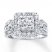 Previously Owned Diamond Ring 2 ct tw Princess/Round 14K White Gold