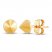 Cone Stud Earrings 14K Yellow Gold