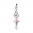 Ballerina Tutu Charm Pink Enamel Sterling Silver