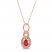 Le Vian Ruby Necklace 1/5 ct tw Diamonds 14K Strawberry Gold 18"