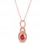 Le Vian Ruby Necklace 1/5 ct tw Diamonds 14K Strawberry Gold 18"