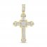 Men's Diamond Cross Pendant 1/2 ct tw Round-cut 10K Yellow Gold