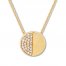 Diamond Circle Necklace 1/10 ct tw Round-cut 10K Yellow Gold