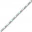 Lab-Created Opal Bracelet Diamond Accents Sterling Silver