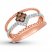 Le Vian Chocolate Diamond Ring 1/3 ct tw 14K Strawberry Gold