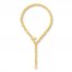 Rose Quartz Necklace 14K Gold-Plated Over Bronze 18" Length