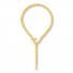 Rose Quartz Necklace 14K Gold-Plated Over Bronze 18" Length