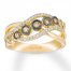 Le Vian Diamond Ring 7/8 ct tw Bezel-set/Round 14K Honey Gold