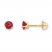 Children's Stud Earrings Lab-Created Ruby 14K Yellow Gold