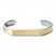 Bulova Open Cuff Bracelet Two-Tone Stainless Steel 7.5"