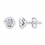 Diamond Earrings 1/10 ct tw Round-cut Sterling Silver