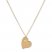 Heart Paw Print Necklace 14K Yellow Gold 16"-18" Adjustable