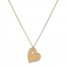 Heart Paw Print Necklace 14K Yellow Gold 16"-18" Adjustable