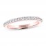 Leo Diamond Wedding Band 1/3 ct tw Round-cut 14K Rose Gold