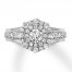 Diamond Engagement Ring 1-1/8 ct tw Round-cut 14K White Gold