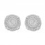 Diamond Earrings 1/2 ct tw Round-cut Sterling Silver