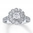 Diamond Engagement Ring 7/8 ct tw Round-cut 14K White Gold