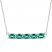 Lab-Created Emerald Bar Necklace Sterling Silver 18"