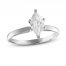 GSI Diamond Solitaire Engagement Ring 1 ct tw Marquise-cut 14K White Gold