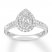 Previously Owned Diamond Engagement Ring 1/2 ct tw Pear-shaped 14K White Gold