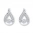 Diamond Earrings 1/8 ct tw Round-cut Sterling Silver