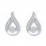 Diamond Earrings 1/8 ct tw Round-cut Sterling Silver