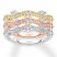 Diamond Ring Stack 1 ct tw Round/Marquise 14K Tri-Color Gold