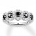 Black/White Diamond Anniversary Band 1-1/2 ct tw 14K White Gold