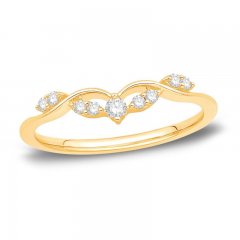 Diamond Enhancer Ring 1/8 ct tw Round-cut 14K Yellow Gold