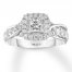 Previously Owned Leo Diamond Engagement Ring 1 ct tw 14K White Gold