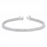 Diamond Fashion Bracelet 2 ct tw Round-cut 10K White Gold 7"