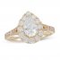 Neil Lane Diamond Engagement Ring 1-7/8 ct tw Pear/Round 14K Yellow Gold