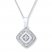 Diamond Necklace 1/20 ct tw Round-cut Sterling Silver