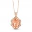 Le Vian Couture Morganite Necklace 3/8 ct tw Diamonds 18K Strawberry Gold 18"