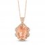 Le Vian Couture Morganite Necklace 3/8 ct tw Diamonds 18K Strawberry Gold 18"