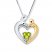 Mother & Child Necklace Peridot Sterling Silver/10K Gold