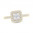 Diamond Engagement Ring 1 ct tw Princess/Round 14K Yellow Gold