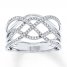 Diamond Ring 1/3 ct tw Round-cut 10K White Gold